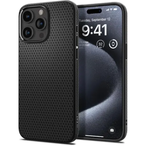 [SP-IP 16 pro] Spigen–Liquid Cristal—IPhone 16 Pro—Black Mate